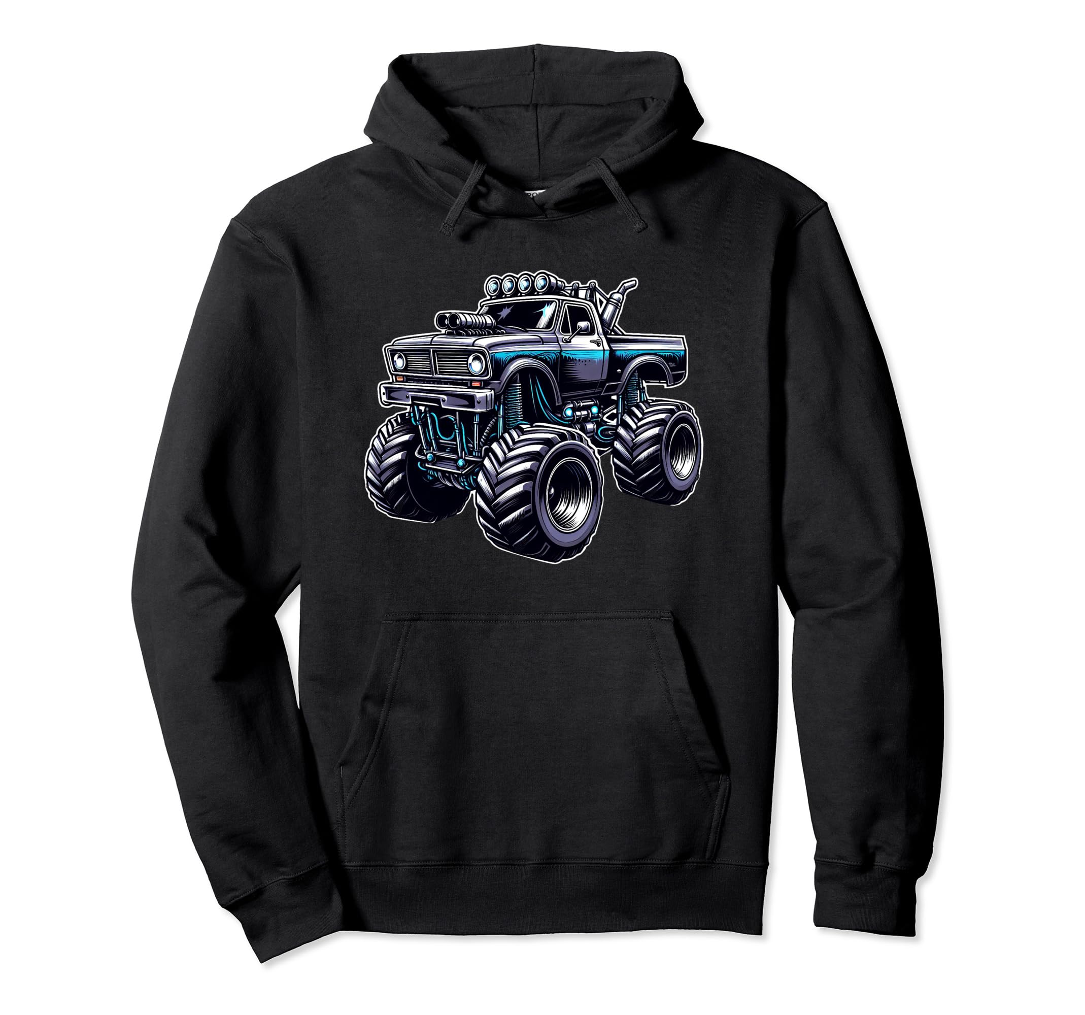 Monster Truck Dad Fathers Day Hoodie - Graphic Print Unisex - T-Shirt, Sweatshirt, Hoodie