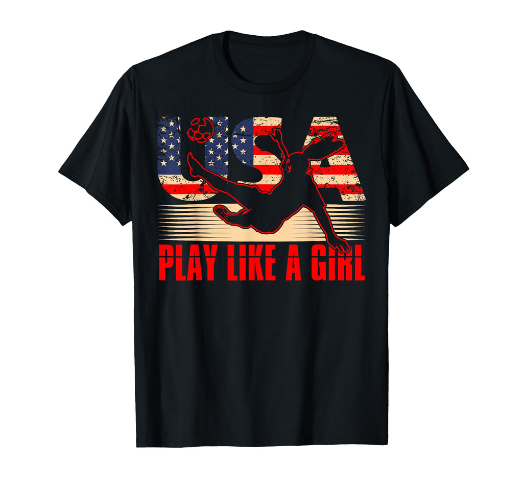 Play Like Usa America Flag Soccer League T-Shirt - Unique Graphic Unisex - T-Shirt, Sweatshirt, Hoodie