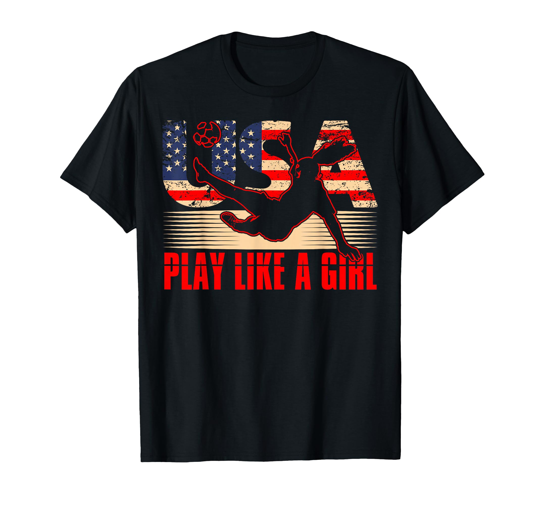 Play Like Usa America Flag Soccer League T-Shirt - Unique Graphic Unisex - T-Shirt, Sweatshirt, Hoodie