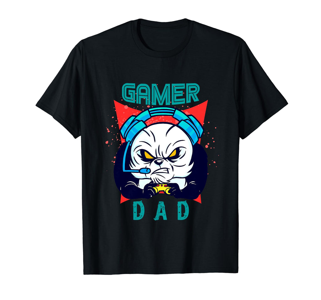Gamer Dad Serious Panda Headset T-Shirt - Streetwear Style for Adults - T-Shirt, Sweatshirt, Hoodie