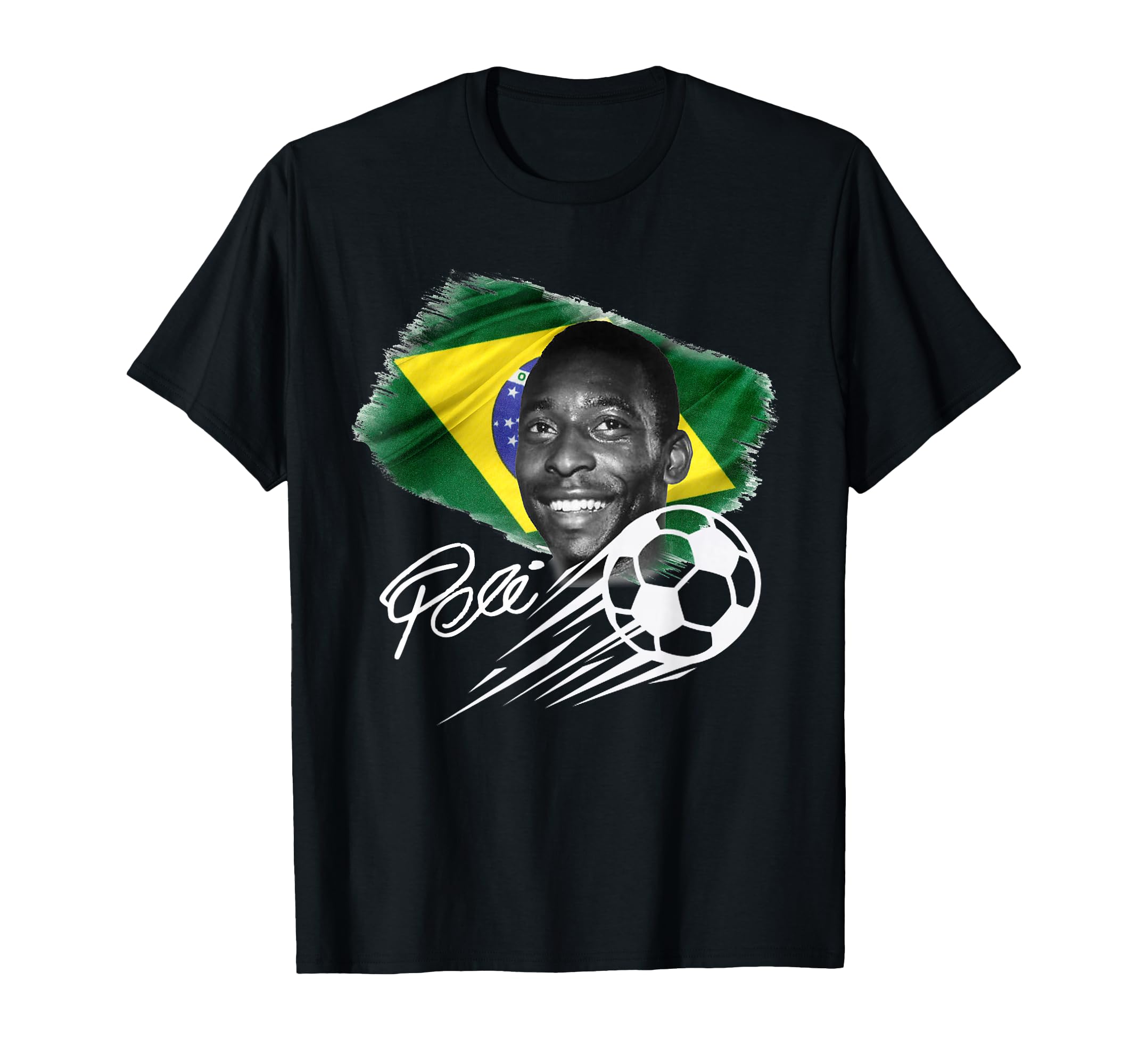 Pele Brasil 007 T-Shirt - Custom Art Print Men Women - T-Shirt, Sweatshirt, Hoodie