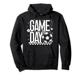 Game Day Soccer Season Mom Checkered Hoodie - Novelty Apparel for Adults - T-Shirt, Sweatshirt, Hoodie