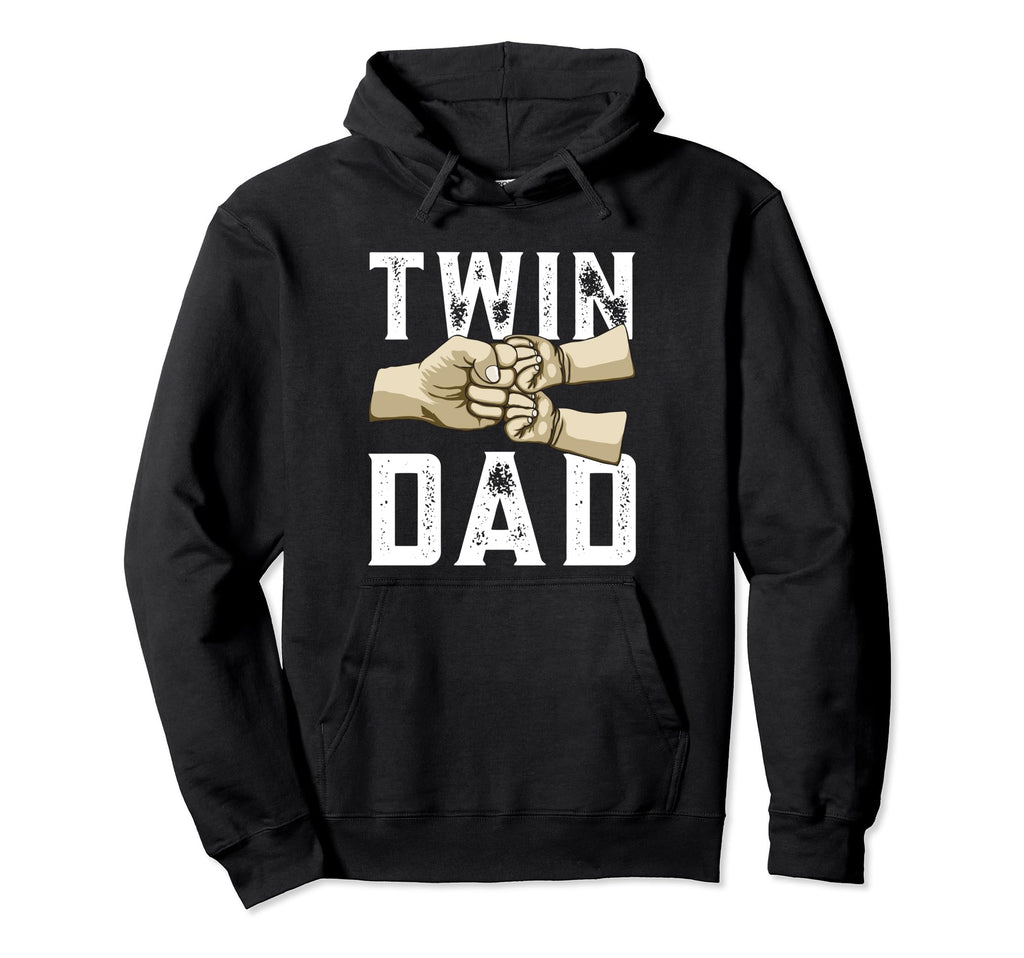 Twin Dad Father Two Dad Twins Hoodie - Graphic Print Unisex - T-Shirt, Sweatshirt, Hoodie