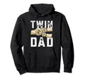 Twin Dad Father Two Dad Twins Hoodie - Graphic Print Unisex - T-Shirt, Sweatshirt, Hoodie