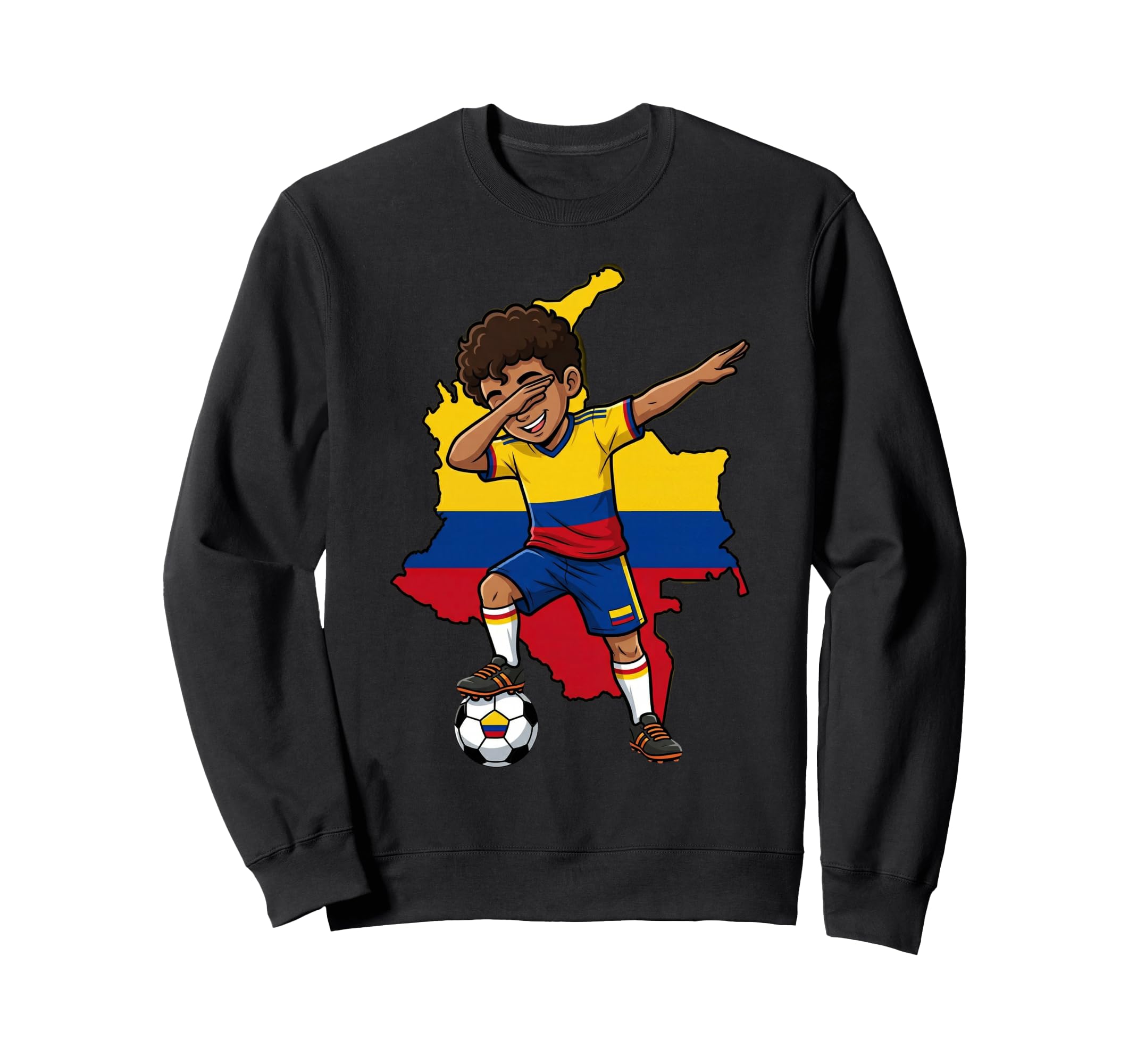 Colombia Soccer Dab Flag Football Sweatshirt - Minimalist Print for Adults - T-Shirt, Sweatshirt, Hoodie