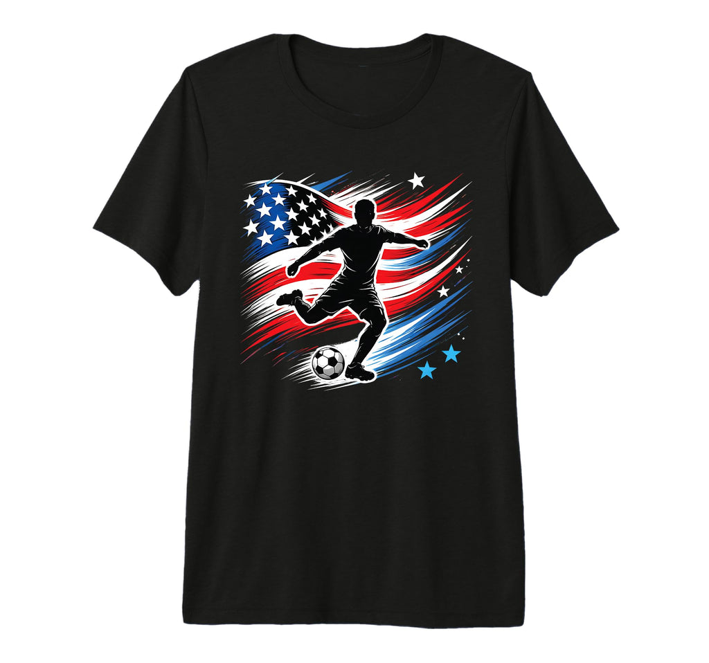 Usa Patriotic Soccer Lover Dad Coach T-Shirt - Novelty Apparel Unisex - T-Shirt, Sweatshirt, Hoodie