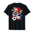 Dabbing Dog Dominican Republic Soccer T-Shirt - Novelty Apparel for Adults - T-Shirt, Sweatshirt, Hoodie