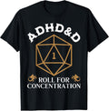 Vintage ADHD&D Roll for Concentration DND Men Women - Adult & Kids T-Shirts, Sweatshirts & Hoodies apparel design preview 1