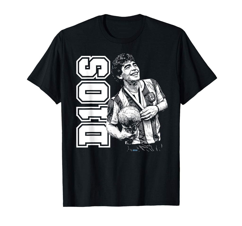 Diego Maradona D10S 80S Trophy T-Shirt - Custom Art Print Men Women - T-Shirt, Sweatshirt, Hoodie