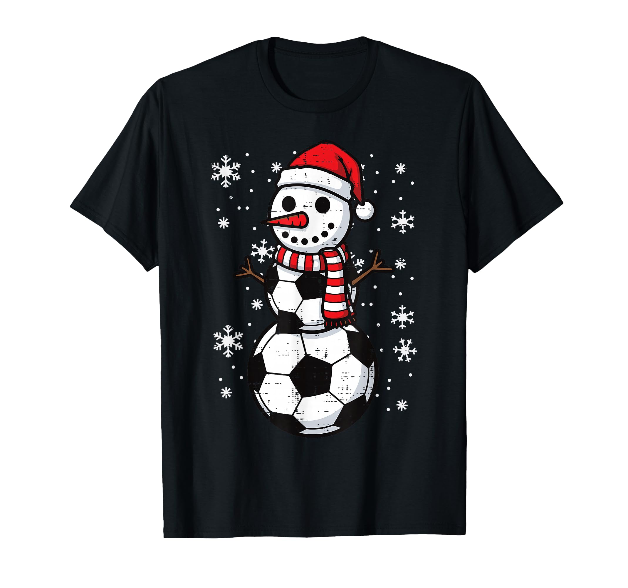 Soccer Ball Snowman Football Kds T-Shirt - Unique Graphic for Adults - T-Shirt, Sweatshirt, Hoodie