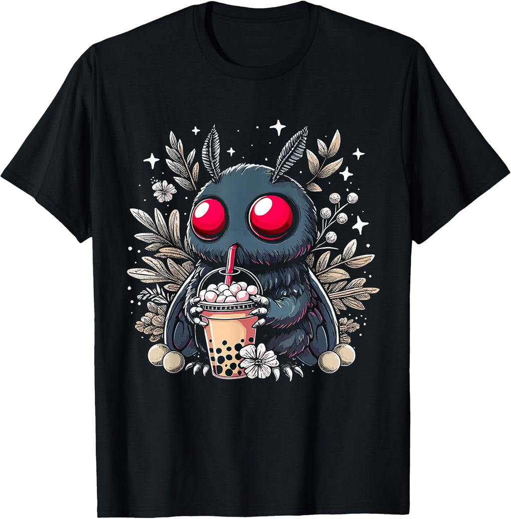 Mothman Bubble Tea Kawaii Boba - Adult & Kids T-Shirts, Sweatshirts & Hoodies apparel design preview 1