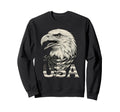 American Flag Bald Eagle Patriotic Sweatshirt - Novelty Apparel Men Women - T-Shirt, Sweatshirt, Hoodie