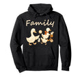 Goose Family Couple Mom Dad Hoodie - Fun Novelty Design for Adults - T-Shirt, Sweatshirt, Hoodie