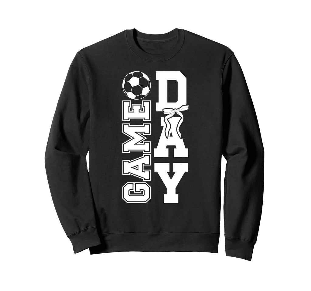 Soccer Game Day Bow Game Day Sweatshirt - Aesthetic Graphic for Adults - T-Shirt, Sweatshirt, Hoodie