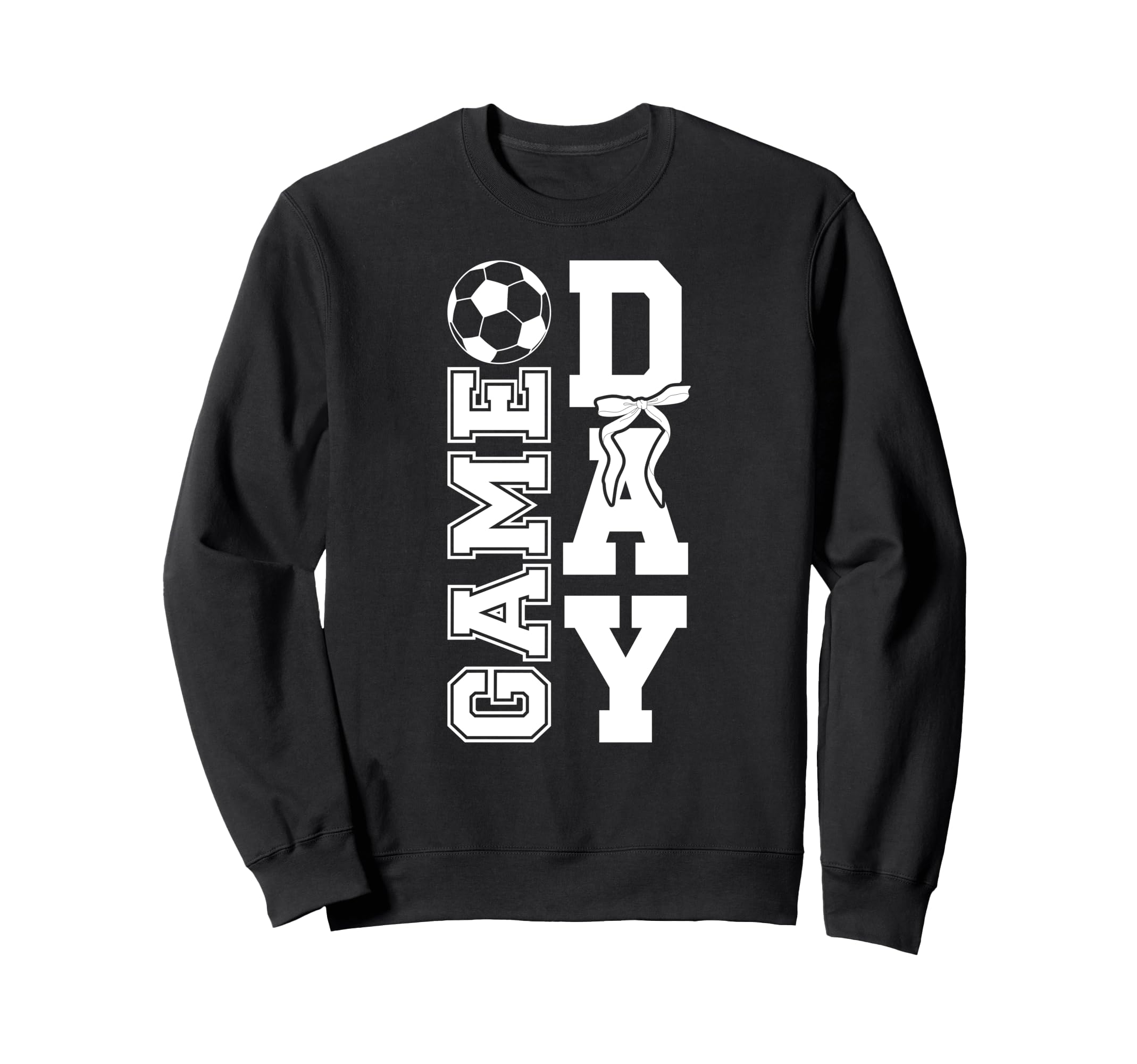 Soccer Game Day Bow Game Day Sweatshirt - Aesthetic Graphic for Adults - T-Shirt, Sweatshirt, Hoodie