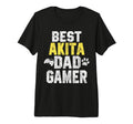 Best Akita Dad Gamer Funny Dog Owner T-Shirt - Aesthetic Graphic Men Women - T-Shirt, Sweatshirt, Hoodie