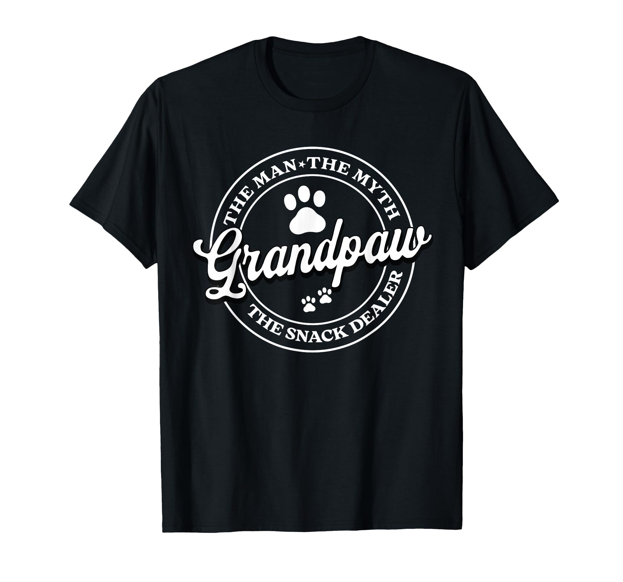Grandpaw Myth Snack Dealer Fathers T-Shirt - Minimalist Print for Adults - T-Shirt, Sweatshirt, Hoodie