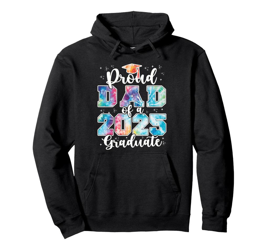 Proud Dad 2025 Graduate Grad Prom Tie Hoodie - Aesthetic Graphic Unisex - T-Shirt, Sweatshirt, Hoodie