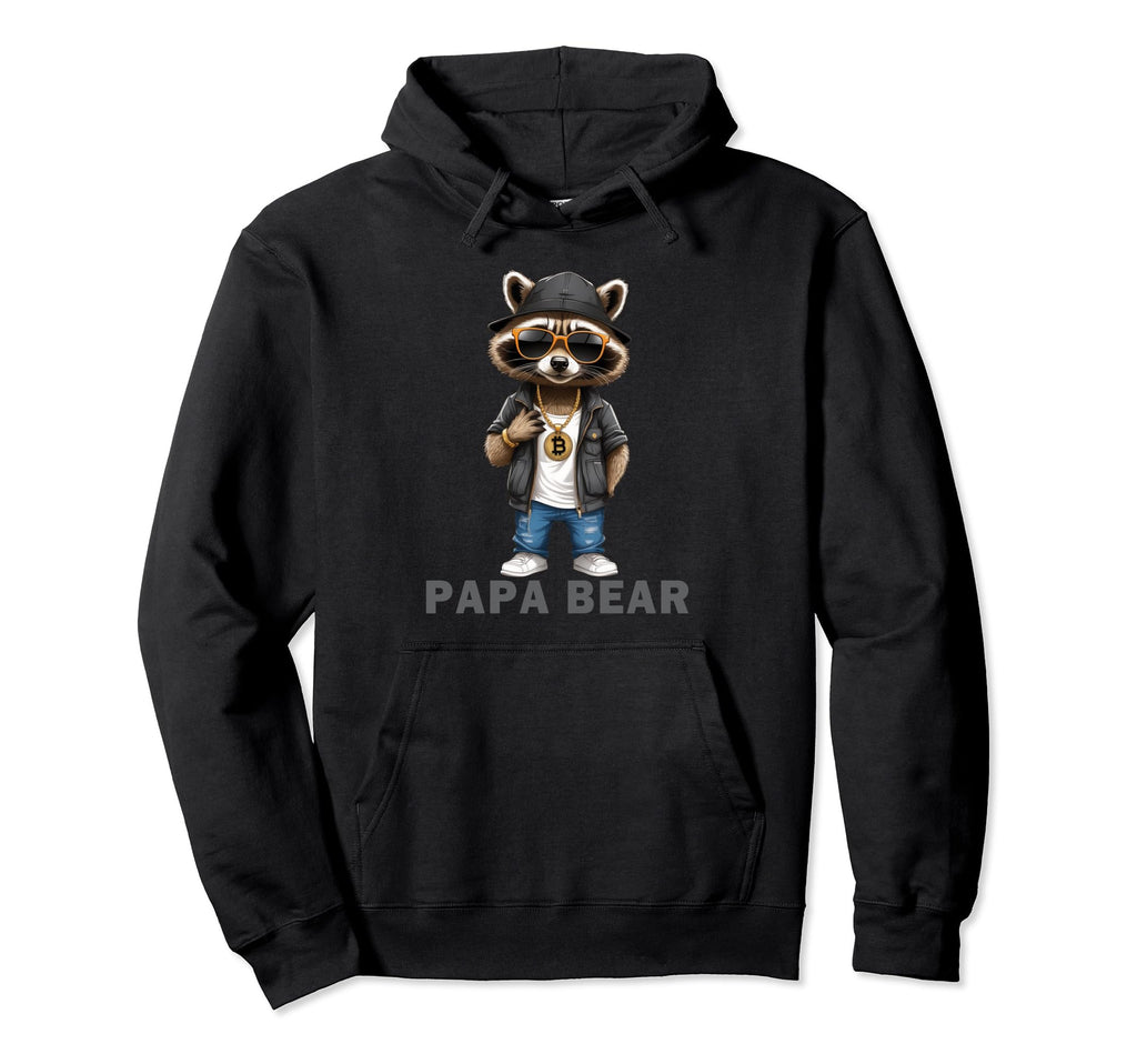 Racoon Hodler Sunglasses Necklace Coin Hoodie - Unique Graphic Men Women - T-Shirt, Sweatshirt, Hoodie