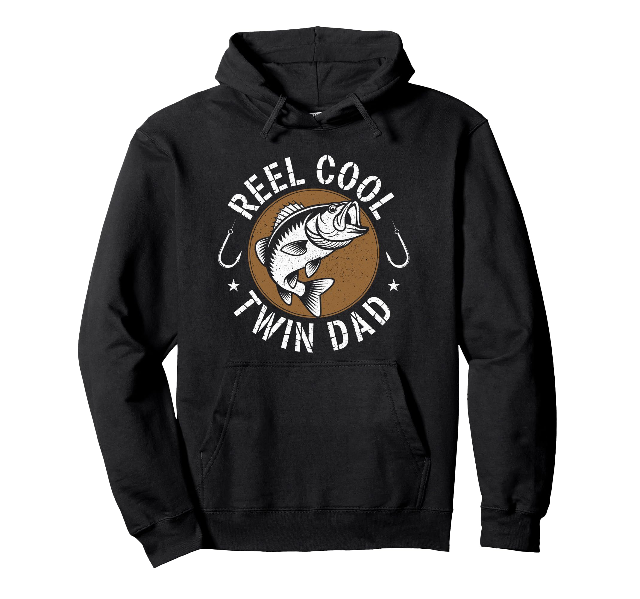 Reel Twin Dad Fisherman Fishing Hoodie - Aesthetic Graphic for Adults - T-Shirt, Sweatshirt, Hoodie