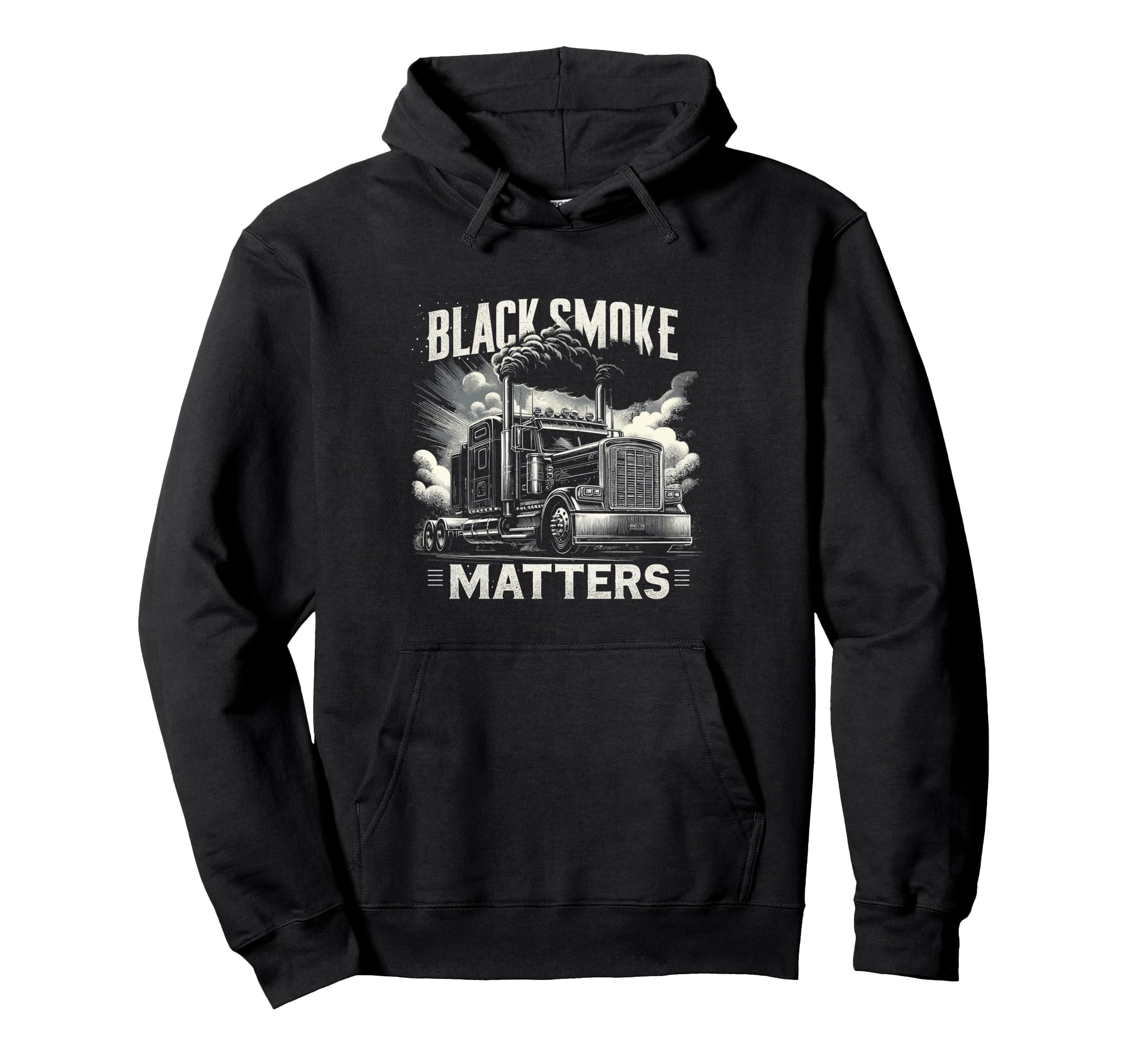 Smoke Matters Funny Truck Driver Hoodie - Trendy Graphic for Adults - T-Shirt, Sweatshirt, Hoodie