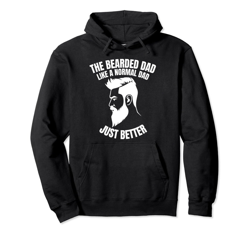 Bearded Dad Mens Beard Funny Superhero Hoodie - Casual Everyday Wear Unisex - T-Shirt, Sweatshirt, Hoodie