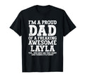 Dad Layla Personalized Name Funny T-Shirt - Aesthetic Graphic Men Women - T-Shirt, Sweatshirt, Hoodie