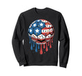 Ice Cream Drip Game American Usa Sweatshirt - Fun Novelty Design Men Women - T-Shirt, Sweatshirt, Hoodie