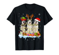 Alaskan Malamute Santa Hat Light T-Shirt - Streetwear Style Men Women - T-Shirt, Sweatshirt, Hoodie