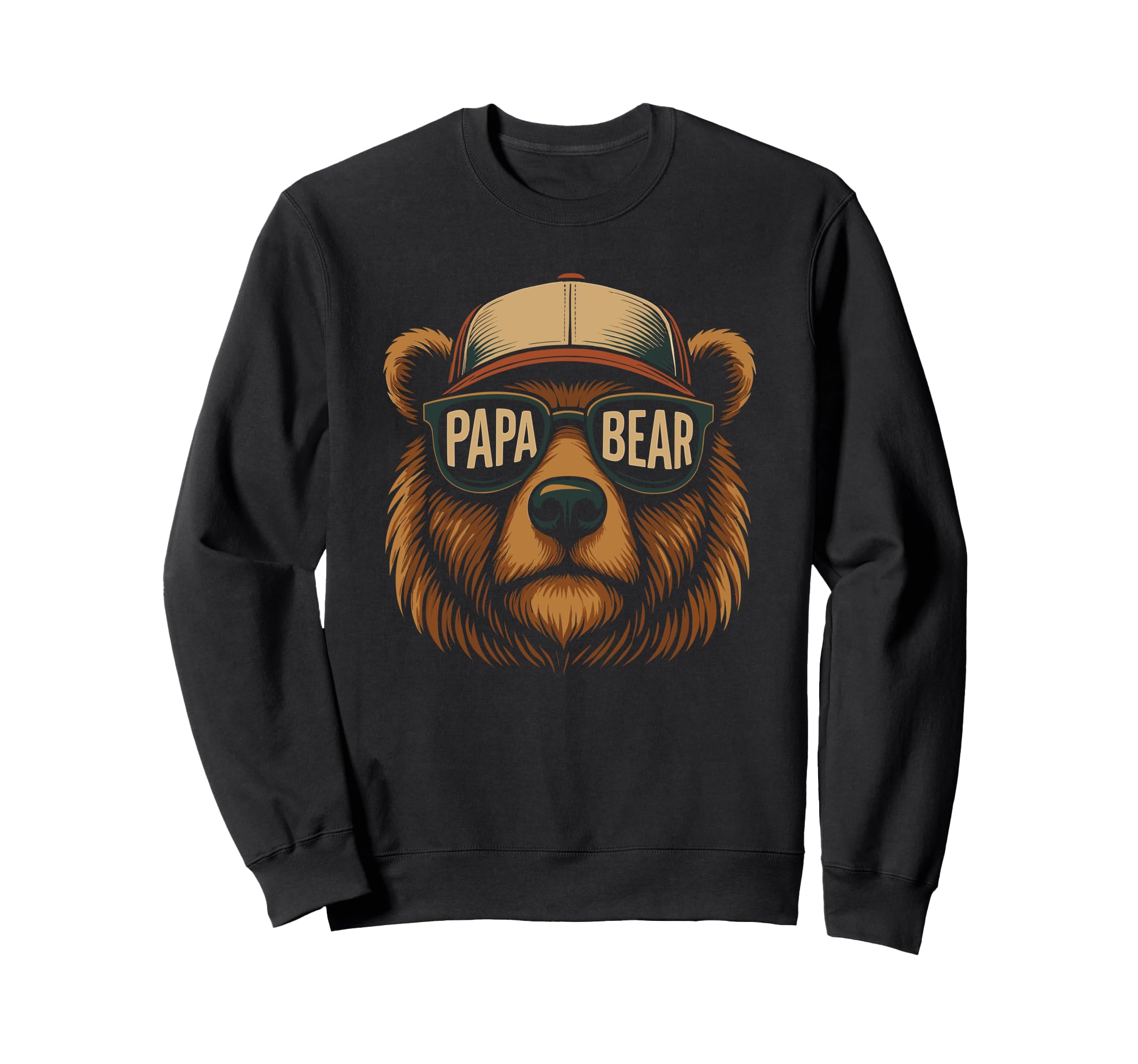 Papa Bear Fathers Day Best Papa Sweatshirt - Fun Novelty Design for Adults - T-Shirt, Sweatshirt, Hoodie