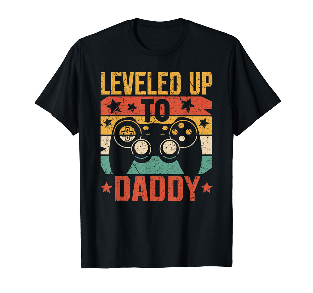 Leveled Up To Daddy 2024 Pregnancy T-Shirt - Fun Novelty Design for Adults - T-Shirt, Sweatshirt, Hoodie