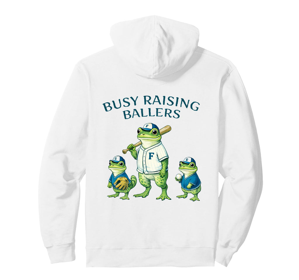 Busy Raising Baller Baseball Softball Hoodie - Custom Art Print Men Women - T-Shirt, Sweatshirt, Hoodie