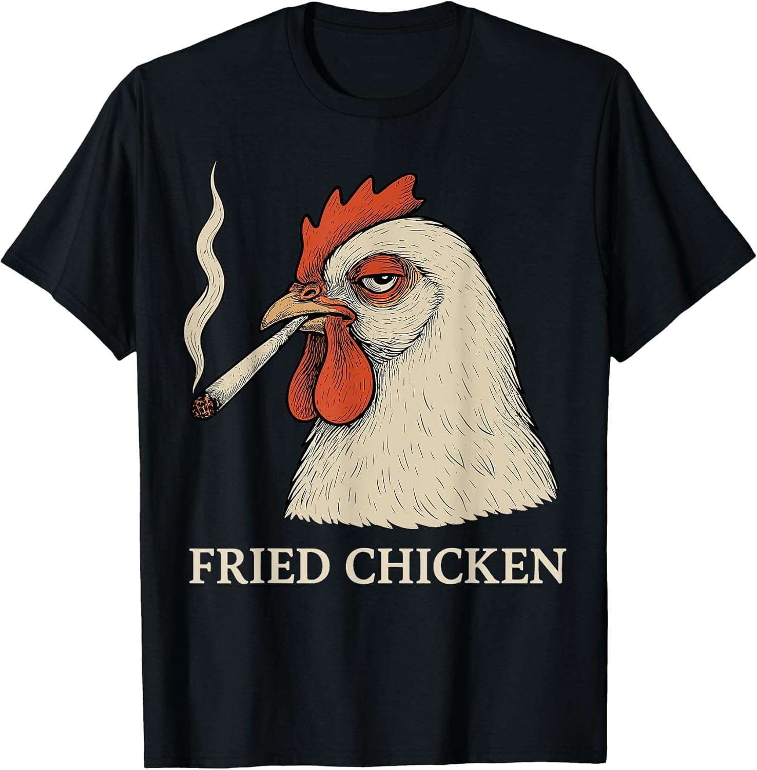 Fried Chicken Smoking Joint Funny Weed Lover Cannabis - Adult & Kids T-Shirts, Sweatshirts & Hoodies apparel design preview 1