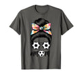 Messy Bun Bandana Soccer Mom Soccer T-Shirt - Novelty Apparel for Adults - T-Shirt, Sweatshirt, Hoodie