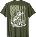 Fishing Camo Bass Fish American Flag Men's Graphic - Adult & Kids T-Shirts, Sweatshirts & Hoodies apparel design preview 1