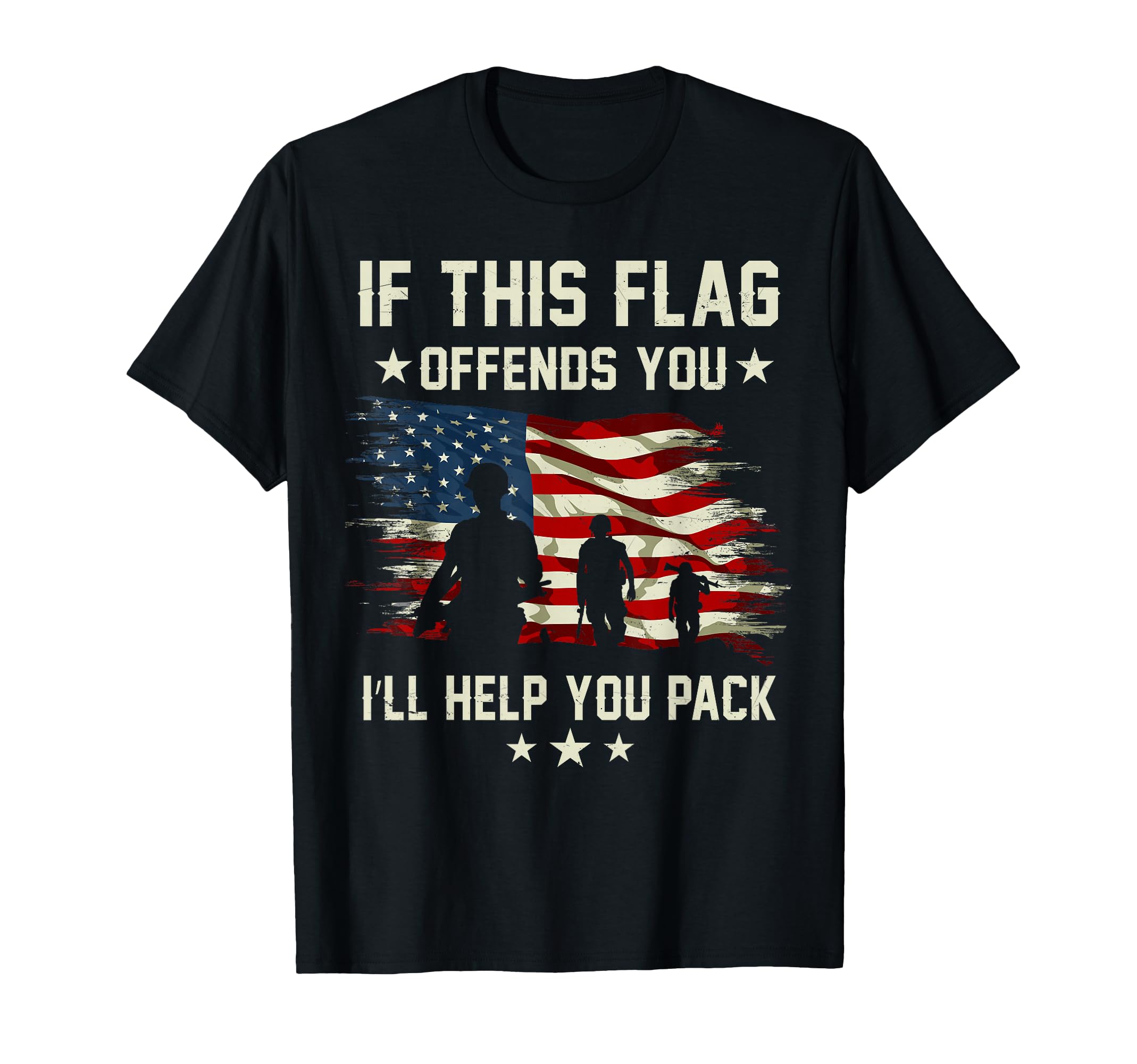 Sacrificed If This Flag Offends You Ill T-Shirt - Graphic Print Men Women - T-Shirt, Sweatshirt, Hoodie
