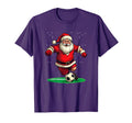 Santa Playing Soccer Football Fan T-Shirt - Minimalist Print for Adults - T-Shirt, Sweatshirt, Hoodie