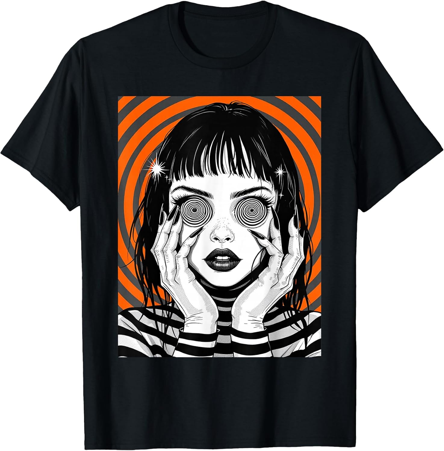 Horror Anime Manga, Aesthetic Japanese Creepy Kawaii - Adult & Kids T-Shirts, Sweatshirts & Hoodies apparel design preview 1