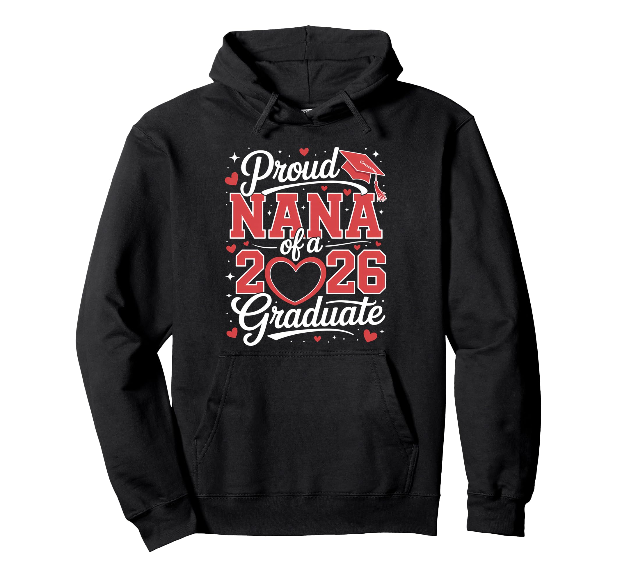 Proud Grandma 2026 Graduate Senior Hoodie - Minimalist Print Unisex - T-Shirt, Sweatshirt, Hoodie