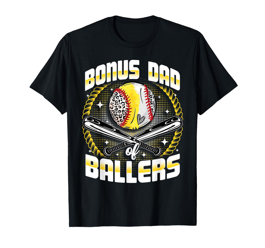 Baseball Softball Bonus Dad Ballers T-Shirt - Minimalist Print for Adults - T-Shirt, Sweatshirt, Hoodie