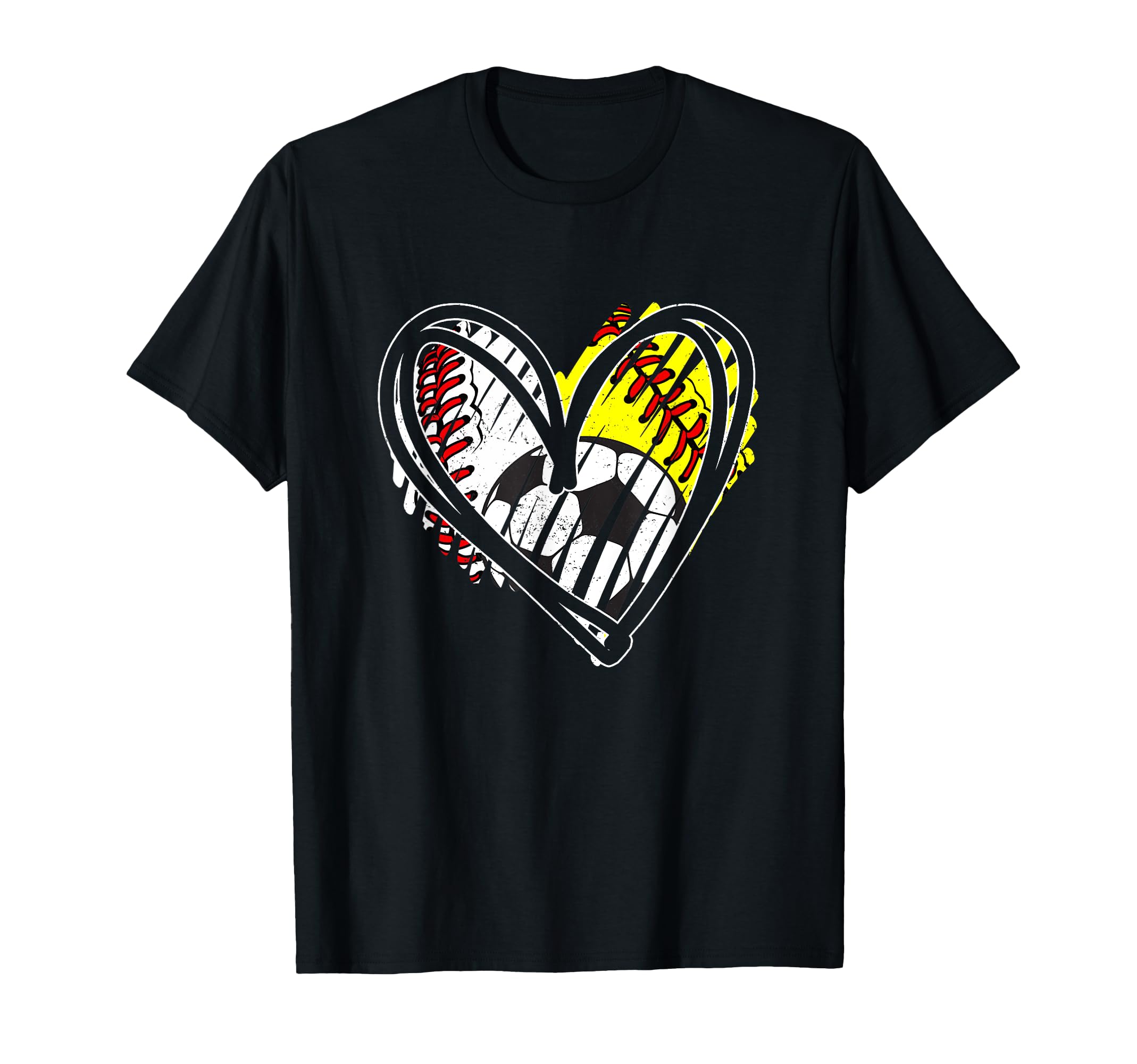 Baseball Softball Soccer Ball Heart Love T-Shirt - Aesthetic Graphic Unisex - T-Shirt, Sweatshirt, Hoodie