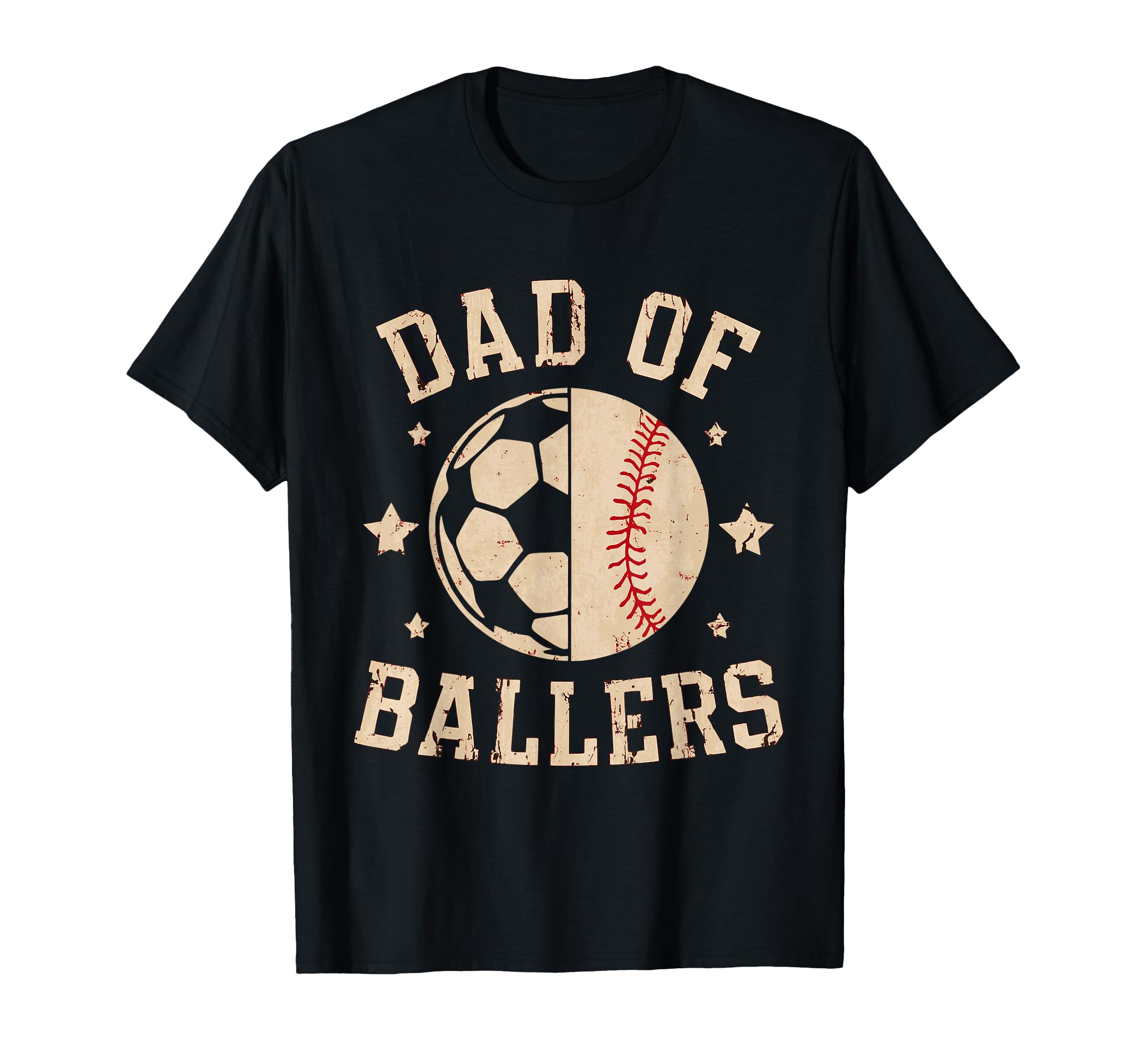 Dad Ballers Baseball Soccer Ball T-Shirt - Fun Novelty Design Unisex - T-Shirt, Sweatshirt, Hoodie