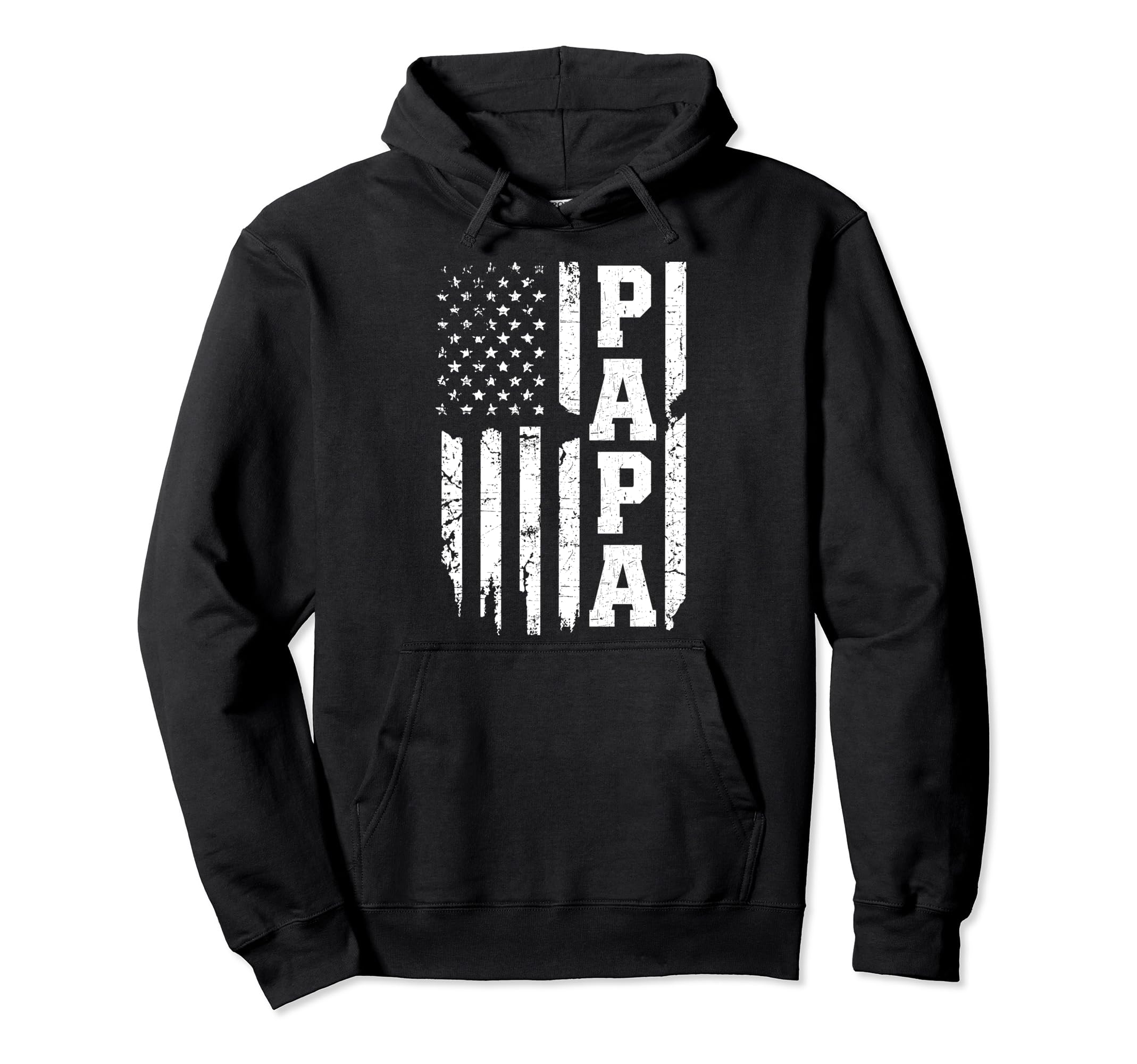 Us Flag Fathers Day Papa Father Daddy Dad Hoodie - Trendy Graphic Men Women - T-Shirt, Sweatshirt, Hoodie