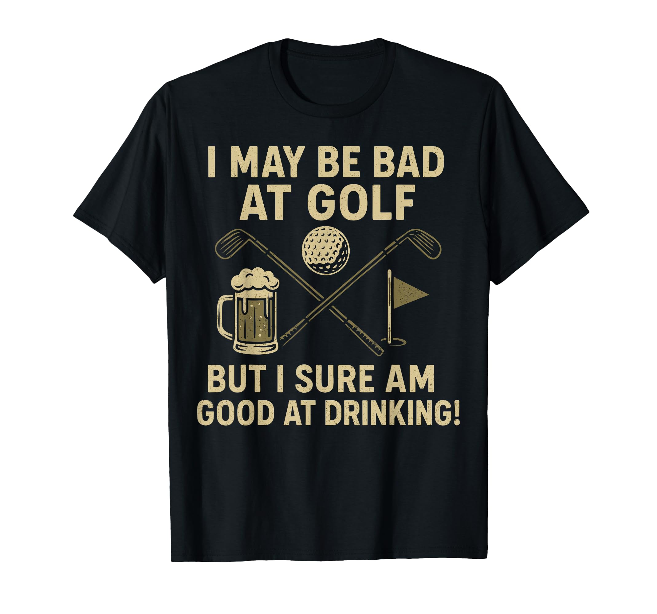 Golf And Beer Joke Dad Funny Fathers T-Shirt - Custom Art Print for Adults - T-Shirt, Sweatshirt, Hoodie
