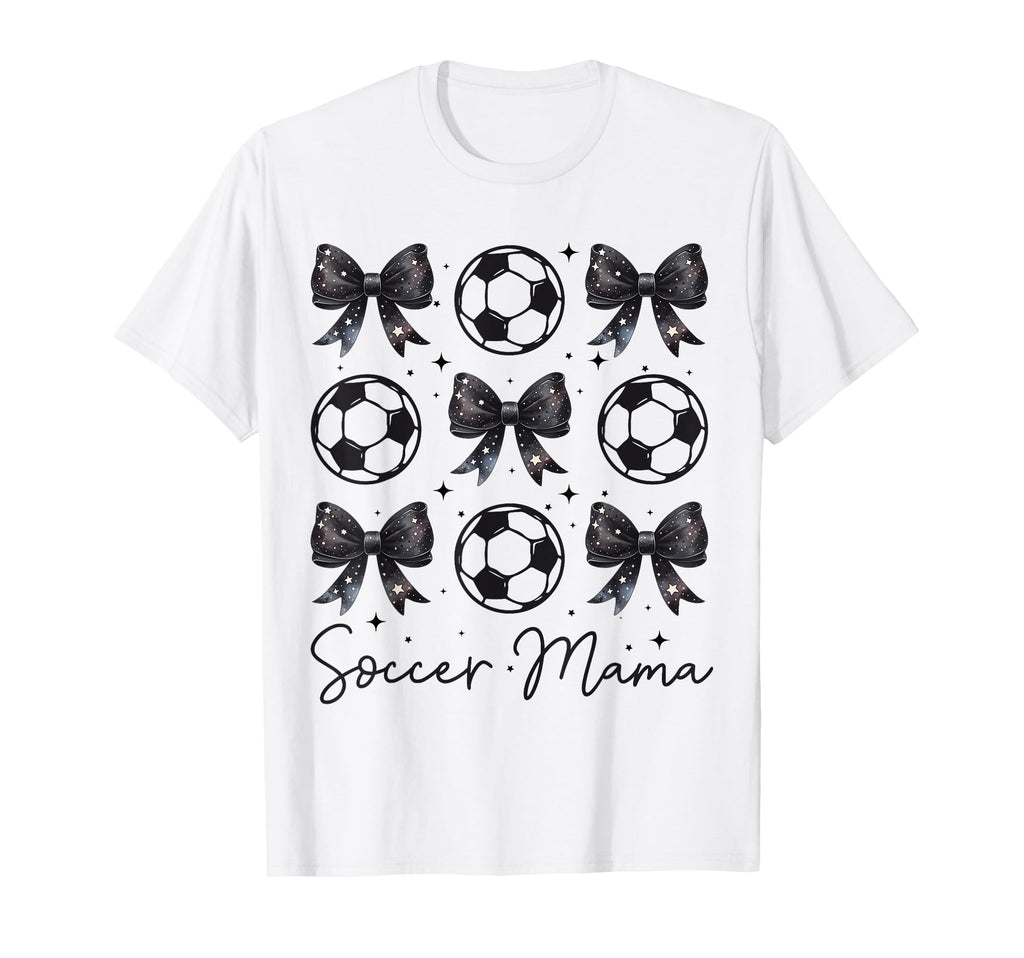 Soccer Mama Coquette Bow Soccer Mom T-Shirt - Custom Art Print Unisex - T-Shirt, Sweatshirt, Hoodie