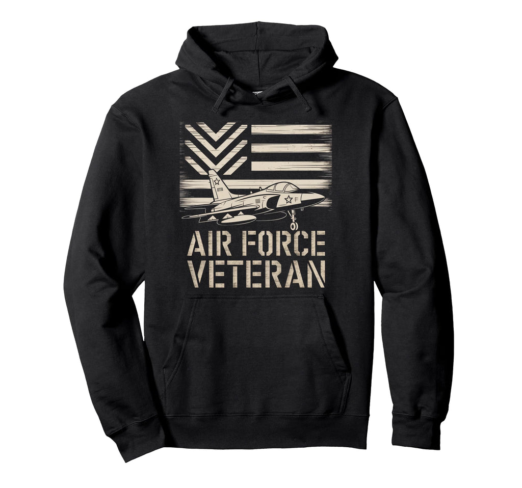 Air Force Veteran Us American Flag Hoodie - Casual Everyday Wear Unisex - T-Shirt, Sweatshirt, Hoodie