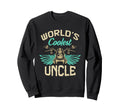 Worlds Coolest Uncle Motorcycle Sweatshirt - Novelty Apparel Men Women - T-Shirt, Sweatshirt, Hoodie