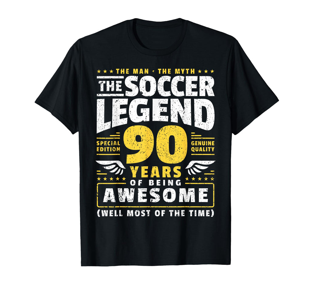 90Th Birthday Soccer Player 90 Years T-Shirt - Custom Art Print Men Women - T-Shirt, Sweatshirt, Hoodie
