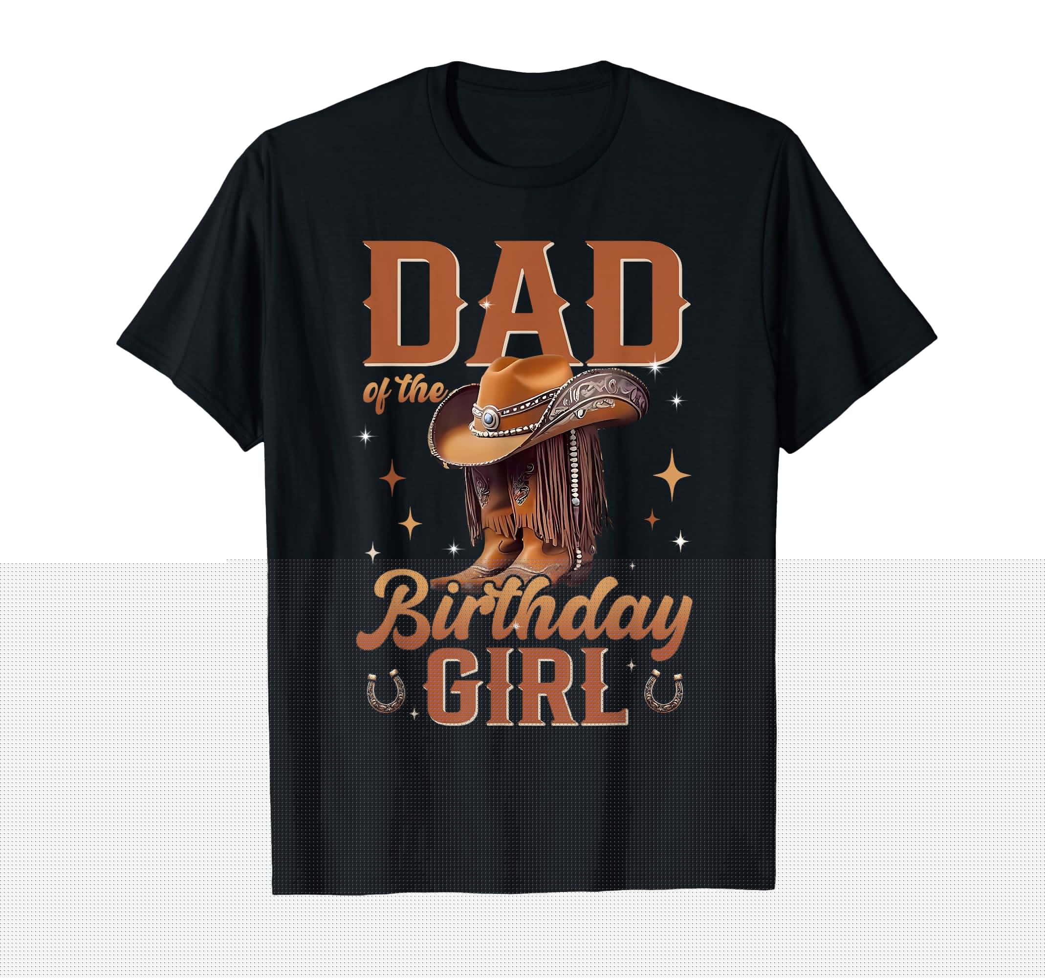 Dad Birthday Western Cowgirl Birthday T-Shirt - Trendy Graphic for Adults - T-Shirt, Sweatshirt, Hoodie
