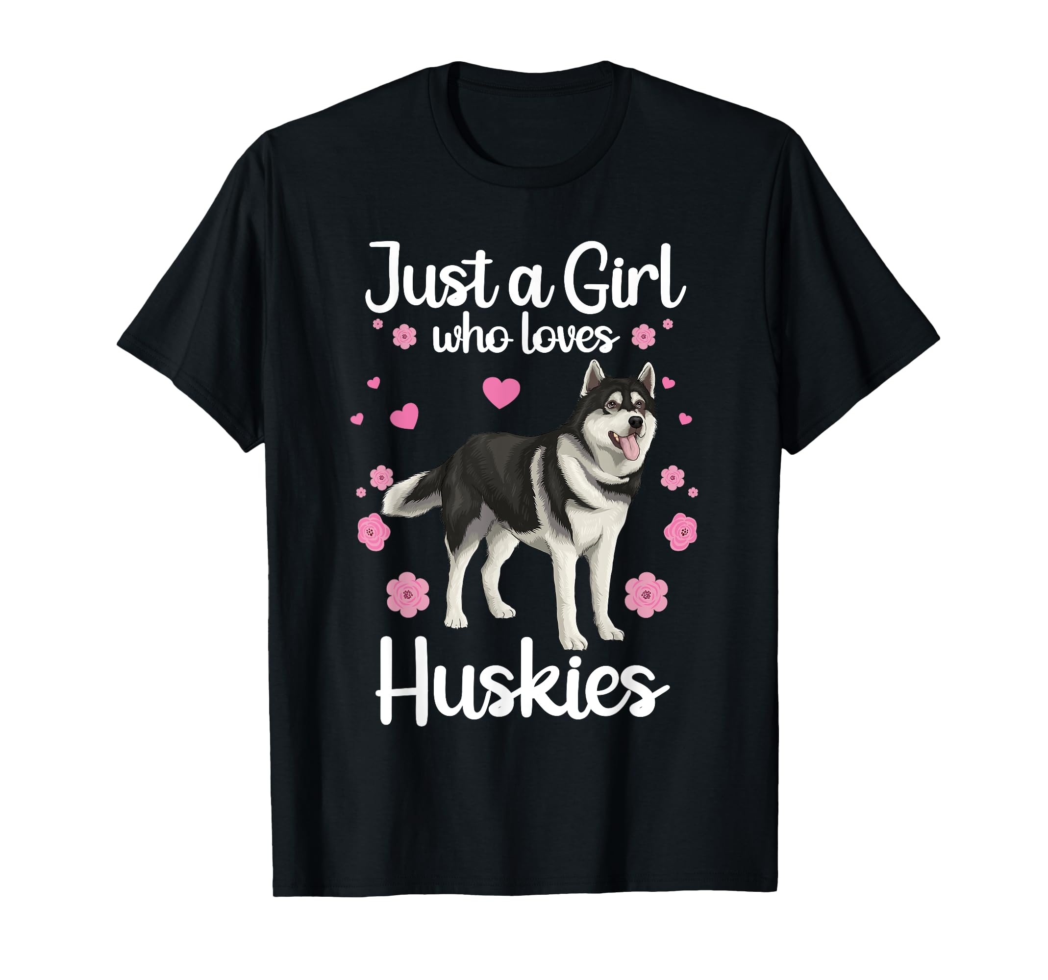 Funny Huskies Pup Siberian Husky Dog T-Shirt - Minimalist Print for Adults - T-Shirt, Sweatshirt, Hoodie